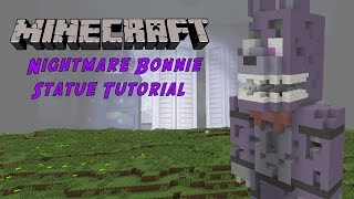 Minecraft Tutorial Nightmare Bonnie Five Nights At Freddys 4 Statue [upl. by Nevad]