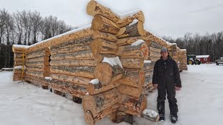 Pushing Through the Winter To Finish the House  Building My Log Home Pt 12 [upl. by Fisoi]