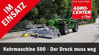 Kehrmaschine im Einsatz  KEH 500 am Merlo Teleskoplader  Fliegl [upl. by Okramed]