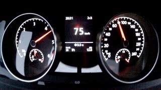 Volkswagen Golf 7 VII 2013 16 TDI acceleration 0  100 kmh 105 bhp [upl. by Atir]