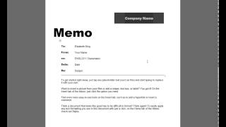 How to create a Memo using MS Office Templates [upl. by Enylekcaj38]