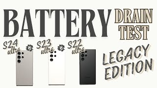 Samsung Galaxy S24 Ultra vs S23 Ultra vs S22 Ultra EXTREME Battery Drain Test [upl. by Anilegna]