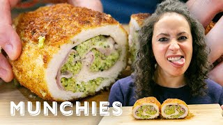 Cheesy BroccoliStuffed Chicken  The Cooking Show [upl. by Sheela231]