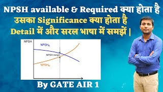 Part 2  NPSH of centrifugal Pump  NPSH available and NPSH required  NPSH and Cavitation  Hindi [upl. by Lewanna]