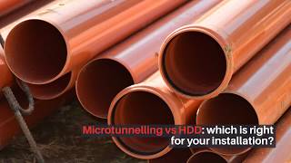 Microtunnelling vs HDD which is right for your installation [upl. by Ly376]