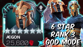 6 Star Aegon Rank 3 God Mode  MAXIMUM BEYOND GOD TIER POWER  Marvel Contest of Champions [upl. by Einnaoj]