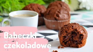 BABECZKI CZEKOLADOWE 🧁🍫😋  pyszne muffinki czekoladowe w niecałe 40 minut  Ciastkożercypl [upl. by Rozalie851]