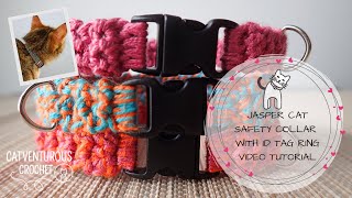 Jasper Cat Safety Collar  Catventurous Crochet [upl. by Waly496]