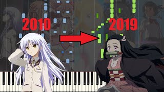 The Decade in Anime Songs Piano Medley  How many can you still remember [upl. by Adlee]