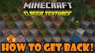 Minecraft Bedrock How To Get The OLD Classic Texture Pack [upl. by Sturrock]