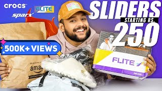 7 Best SLIDERSFLIP FLOP from 250 for Men 🔥 Amazon Haul 2022  Crocs Sparx Flite  ONE CHANCE [upl. by Burrton]