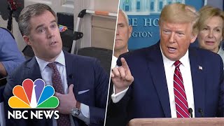 Trump Berates Peter Alexander Over Coronavirus Question ‘You’re A Terrible Reporter’  NBC News [upl. by Wylie]