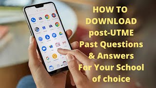 HOW TO DOWNLOAD postUTME PAST QUESTIONS AND ANSWERS [upl. by Fazeli]