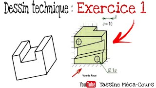 Exercices avec corrigé dessin technique  correspondance des vues [upl. by Dahle]