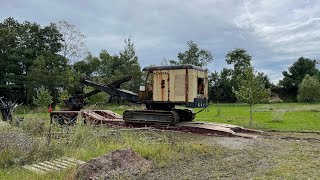 General cable shovel loaded and chained down Heading to its new home antique equipment [upl. by Jonis]