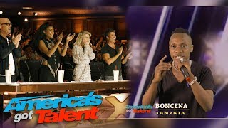 Tanzanian goes into the semifinals Final America got Talent  Boncena to stop whites at the 2020 [upl. by Leesa331]