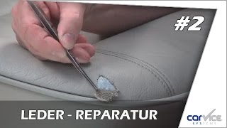 Leder und Vinylreparatur so gehts  Teil 2 Smart Repair Lederreparatur Riss Dreiangel [upl. by Nittirb]