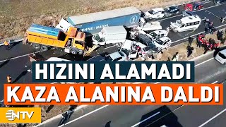 Vanda Zincirleme Kaza Hızla Gelen Araç Duramayıp Kaza Bölgesine Daldı  NTV [upl. by Osterhus]