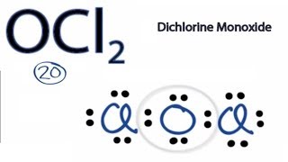 OCl2 Lewis Structure How to Draw the Lewis Structure for OCl2 Oxygen dichloride [upl. by Nek]