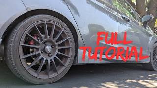 Ford Fiesta ST Rear Brake Pads and Rotor DIY  Complete Tutorial [upl. by Cherise]