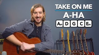 aHa quotTake On Mequot Acoustic Guitar Lesson Tutorial [upl. by Ellerad399]