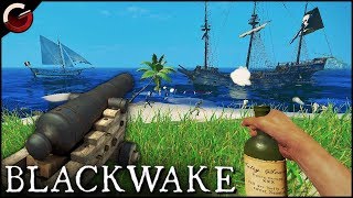 BRUTAL PIRATE BATTLE Best Ship Combats Ever  Blackwake Gameplay [upl. by Nazario478]