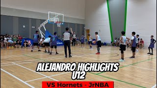 Alejandro Highlights VS Hornets U12  JrNBA [upl. by Corvese278]