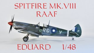 Spitfire MkVIII Full Build  Eduard 148 [upl. by Hinman]