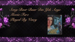 Baar Baar Din Yeh Aaye Instrumental With Lyrics [upl. by Yna]