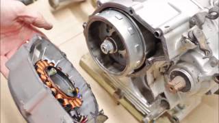 Yamaha YBR XT 125 Flywheel  stator and rotor removal [upl. by Nilhsa]