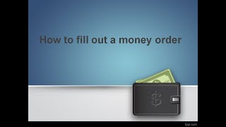 How to fill out a money order [upl. by Elletnahc]