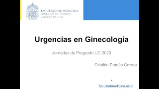 Clase 10 Urgencias en Ginecología Dr Pomés jueves 18 de junio 2020 [upl. by Jessi]