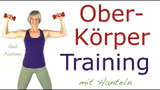 📍26 min Oberkörpertraining mit Hanteln  ArmeSchulternBrust stärken [upl. by Aiclef]