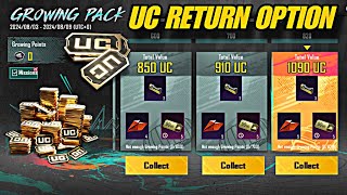 NEW GROWING PACK UC RETURN PUBG MOBILE  GROWING PACK EVENT [upl. by Zeret]