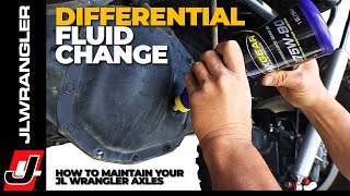 Jeep Wrangler JL or Gladiator Axle Differential Fluid Change HOW TO do it Yourself Maintenance [upl. by Mohr]