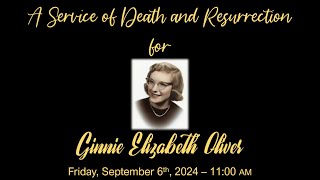 Funeral Service for Ginnie E Oliver  962024 [upl. by Geiger115]