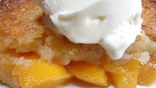 How to make Peach Cobbler  Canned Peaches  Fast [upl. by Ambler533]