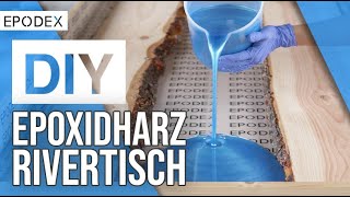 Epoxidharz Rivertisch  Rivertable selbst herstellen  Tutorial [upl. by Desi]