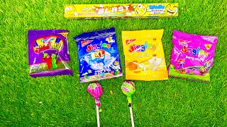 Chilimili jelly and jangli jelly 🍭 lollipop 🍭 yummy 😋 bubble gum unpacking sound satisfying [upl. by Erek]