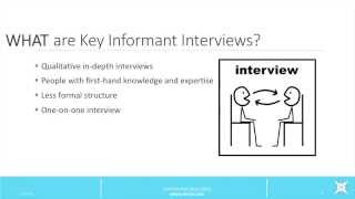 Key Informant Interviews An Introduction [upl. by Mariette]