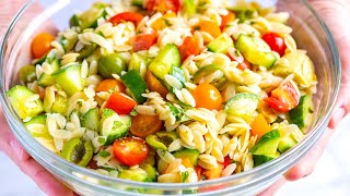 Easy Orzo Salad Recipe [upl. by Egroj723]