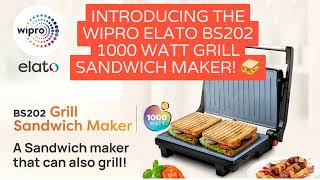 Wipro Elato BS202 1000 Watt Grill Sandwich Makershorts trending shopping sandwichmaker [upl. by Mcneil]