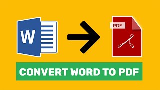 How To Convert a Word documents to PDF  3 Best Ways [upl. by Lohner925]