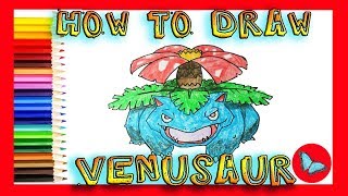 How To Draw Venusaur From Pokemon  Coloring and Drawing For Kids [upl. by Schaper]