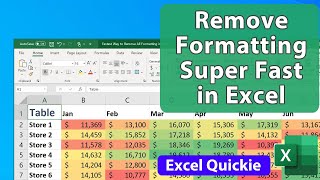 Fastest Way to Remove All Formatting in Excel  Excel Quickie 57 [upl. by Adnolay]