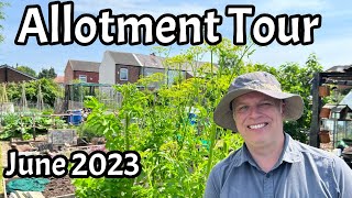 June 2023 Full Allotment Tour  Allotment Vegetable Garden Manchester UK [upl. by Damali749]