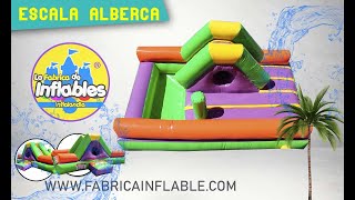 Brincolín inflable acuático ideal para albercada negocio de brincolines inflables ESCALA ALBERCA [upl. by Lippold745]