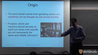 CS885 Lecture 8a Multiarmed bandits [upl. by Nahsad]