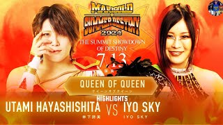 Utami Hayashishita VS Iyo Sky marigold summer destiny 2024 Highlights [upl. by Brandise]