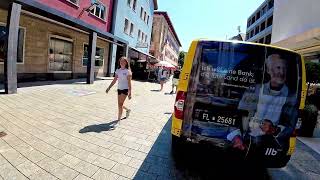 Walking in Vaduz capital of Liechtenstein border of Austria and Switzerland [upl. by Yerhpmuh]